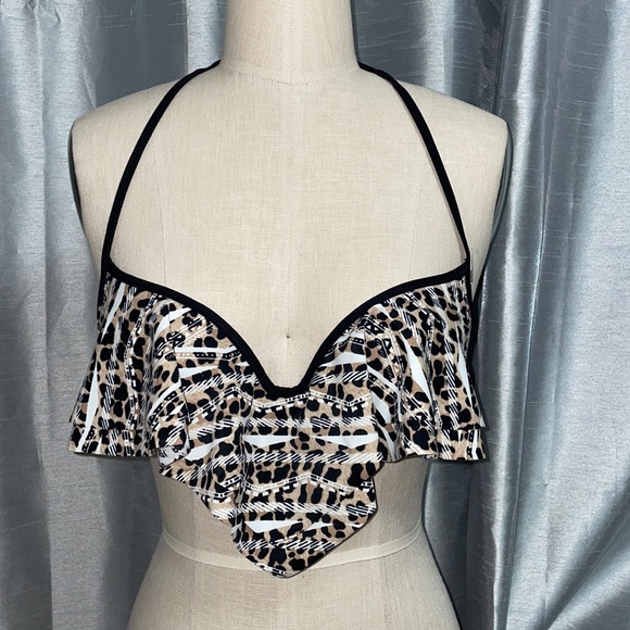 Multicolor Victoria's Secret Animal Print Ruffle Bikini Set - Picture 2 of 5